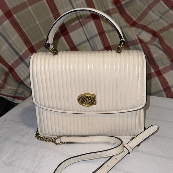 Coach Restored Coachtopia Parker Top Handle Bag With Quilting GUC - Picture 3 of 14